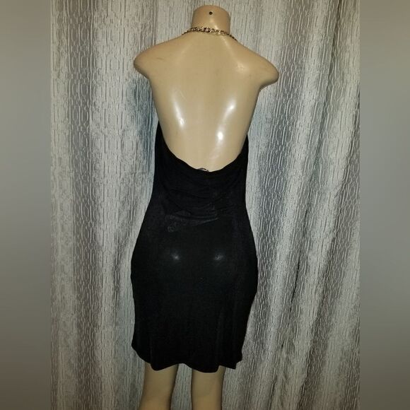 Sexy black dress with gold chain strap - Picture 8 of 15